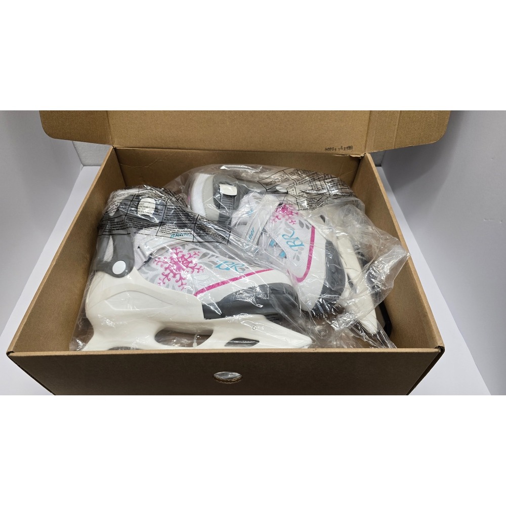 Bladerunner Micro Ice Skates Adjustable Girls White Pink Size 5-8 - Picture 2 of 16
